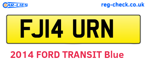 FJ14URN are the vehicle registration plates.