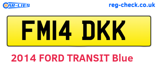 FM14DKK are the vehicle registration plates.