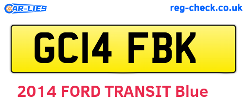 GC14FBK are the vehicle registration plates.