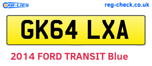 GK64LXA are the vehicle registration plates.