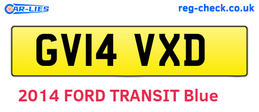 GV14VXD are the vehicle registration plates.