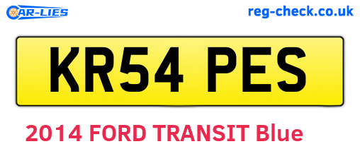 KR54PES are the vehicle registration plates.