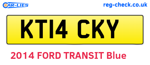 KT14CKY are the vehicle registration plates.