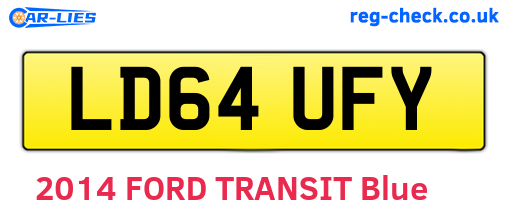 LD64UFY are the vehicle registration plates.