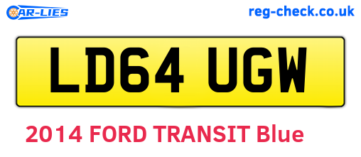 LD64UGW are the vehicle registration plates.