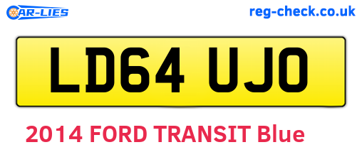 LD64UJO are the vehicle registration plates.