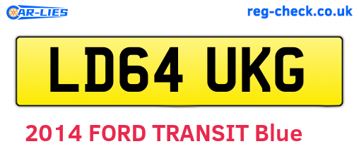 LD64UKG are the vehicle registration plates.