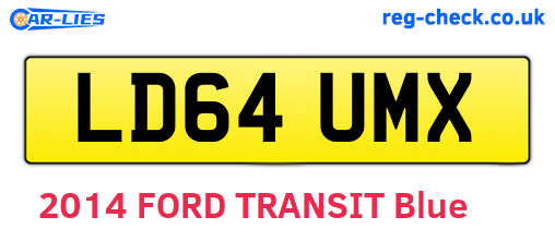 LD64UMX are the vehicle registration plates.