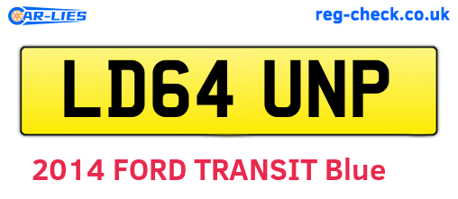 LD64UNP are the vehicle registration plates.