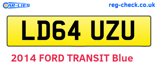 LD64UZU are the vehicle registration plates.