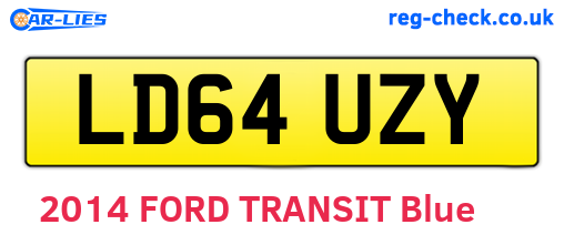 LD64UZY are the vehicle registration plates.