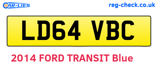 LD64VBC are the vehicle registration plates.