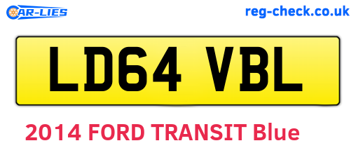 LD64VBL are the vehicle registration plates.