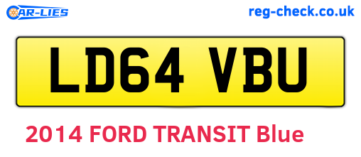 LD64VBU are the vehicle registration plates.