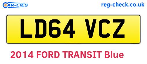 LD64VCZ are the vehicle registration plates.