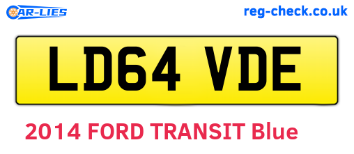 LD64VDE are the vehicle registration plates.