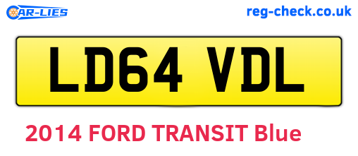 LD64VDL are the vehicle registration plates.
