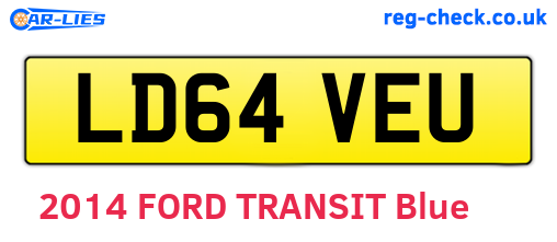 LD64VEU are the vehicle registration plates.