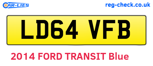 LD64VFB are the vehicle registration plates.