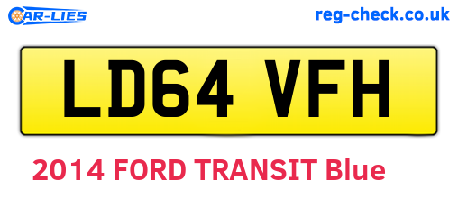 LD64VFH are the vehicle registration plates.