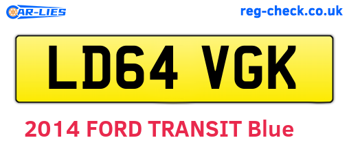 LD64VGK are the vehicle registration plates.