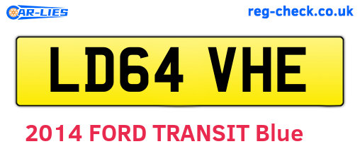 LD64VHE are the vehicle registration plates.