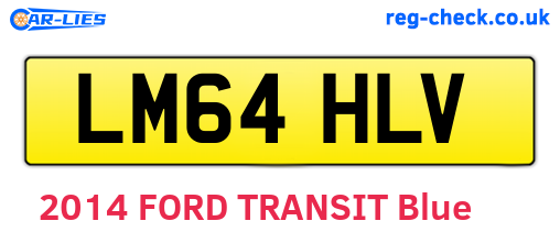 LM64HLV are the vehicle registration plates.