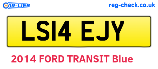 LS14EJY are the vehicle registration plates.