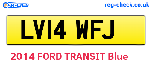 LV14WFJ are the vehicle registration plates.