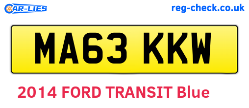 MA63KKW are the vehicle registration plates.