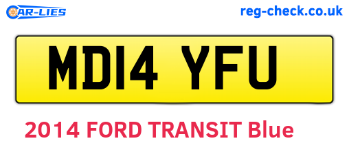 MD14YFU are the vehicle registration plates.