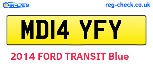 MD14YFY are the vehicle registration plates.
