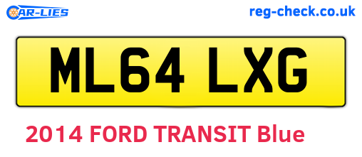 ML64LXG are the vehicle registration plates.