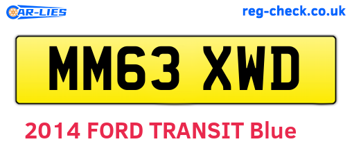 MM63XWD are the vehicle registration plates.
