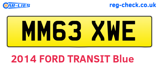MM63XWE are the vehicle registration plates.