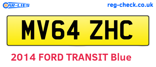 MV64ZHC are the vehicle registration plates.