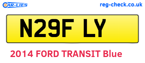 N29FLY are the vehicle registration plates.