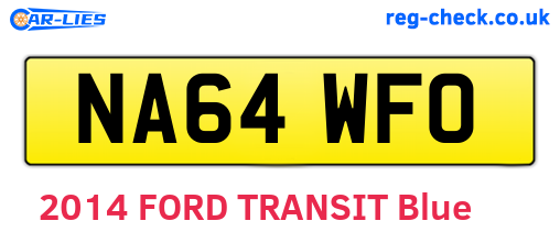 NA64WFO are the vehicle registration plates.