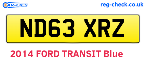 ND63XRZ are the vehicle registration plates.