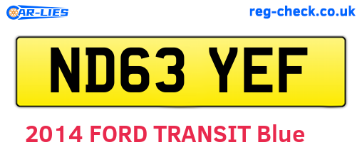 ND63YEF are the vehicle registration plates.