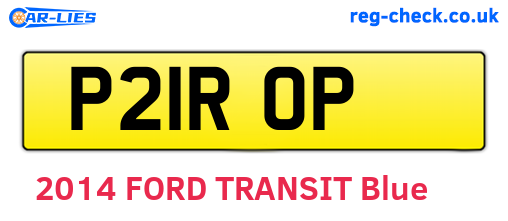 P21ROP are the vehicle registration plates.