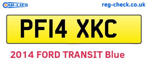 PF14XKC are the vehicle registration plates.