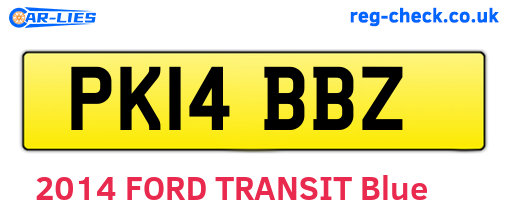 PK14BBZ are the vehicle registration plates.
