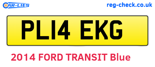 PL14EKG are the vehicle registration plates.