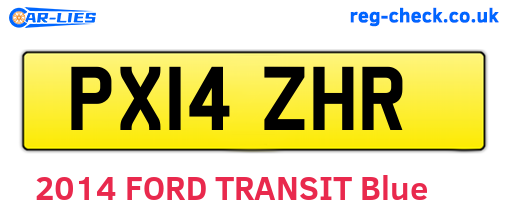 PX14ZHR are the vehicle registration plates.
