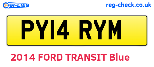 PY14RYM are the vehicle registration plates.