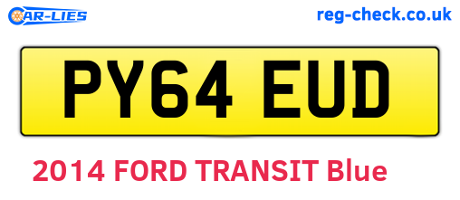 PY64EUD are the vehicle registration plates.
