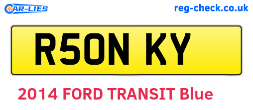 R50NKY are the vehicle registration plates.