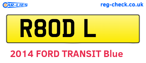 R8ODL are the vehicle registration plates.