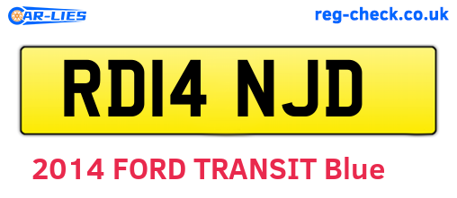 RD14NJD are the vehicle registration plates.
